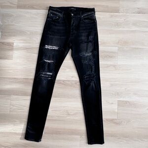 AMIRI Black Skinny Distressed Jeans